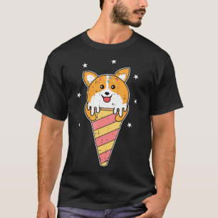 Corgi Dog Ice Cream Cone Melting Cute Pet Hallowee T-Shirt