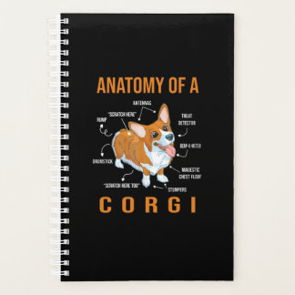 corgi dog lover funny planner