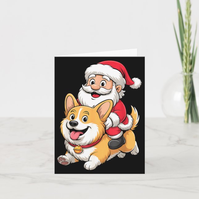 Corgi Dog Lover Kids Men Women Corgi Christmas Paj Card (Front)