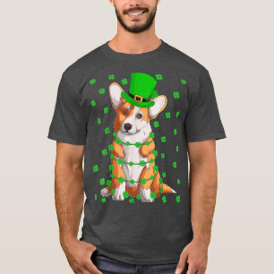Corgi Dog Lover Leprechaun Hat Corgi St  T-Shirt