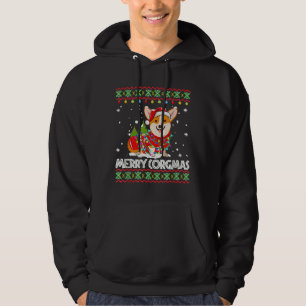 Corgi-Dog Merry Corgmas Santa Corgi-Ugly Christmas Hoodie
