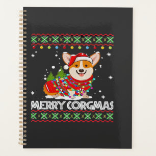 Corgi Dog Merry Corgmas Santa Corgi Ugly Christmas Planner