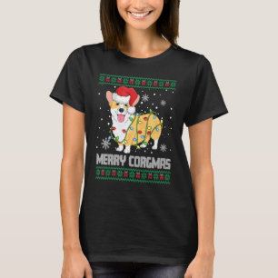 Corgi Dog Merry Corgmas Santa Corgi Ugly Christmas T-Shirt