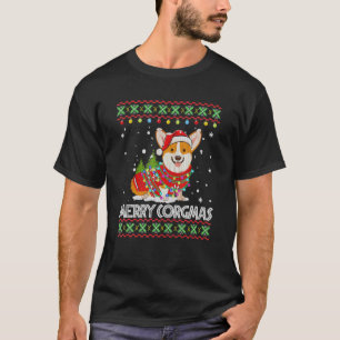 Corgi Dog Merry Corgmas Santa Corgi Ugly Christmas T-Shirt