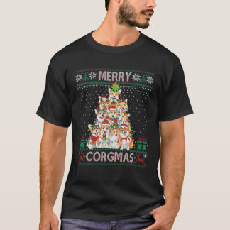Corgi Dog Merry Corgmas Santa Corgi Ugly Christmas T-Shirt