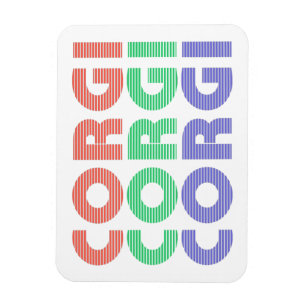 Corgi Dog Modern Colourful Text Magnet