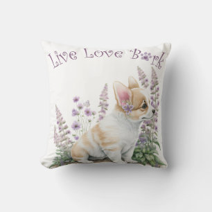Corgi Dog Mum Floral Cushion