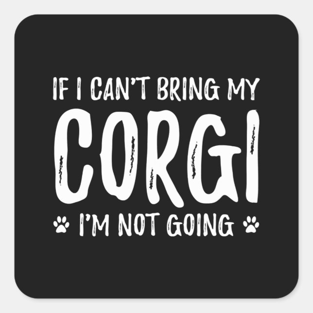 Corgi Dog Mum Funny Dog Lover Gift Idea Square Sticker (Front)