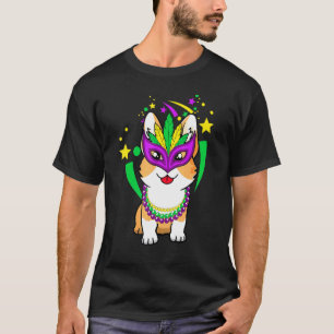 Corgi Dog New Orleans Mardi Gras Parade Celebratio T-Shirt