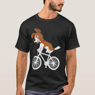 Corgi Dog On Bike Mtb Cycling T-Shirt