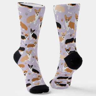 Corgi Dog Paws and Bones Socks