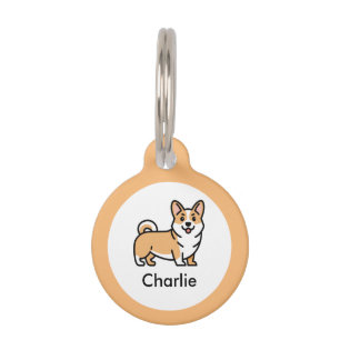Corgi Dog Personalised Pet ID Tag