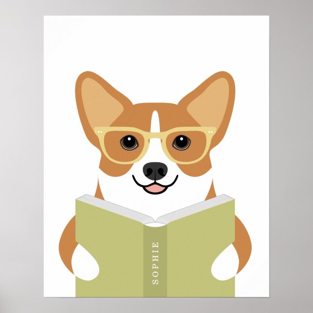 Corgi Dog Personalised Print (Front)