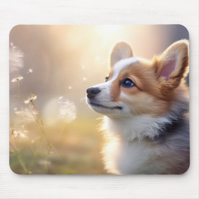 Corgi Dog Pet Animal Tranquil Peaceful Mouse Pad (Front)