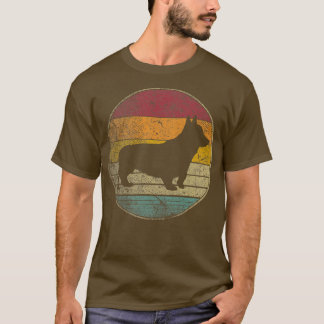 Corgi Dog Pet Vintage Distressed Retro 70s 80s 90s T-Shirt