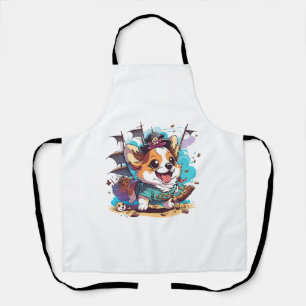 Corgi Dog Pirate Apron