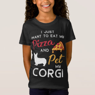 Corgi Dog Pizza lover owner Christmas Birthday Gif T-Shirt
