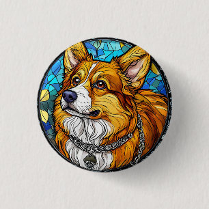 Corgi Dog Portrait 3 Cm Round Badge