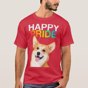 Corgi Dog Puppy Pup Gay Pride Lgbtq Rainbow Queer T-Shirt