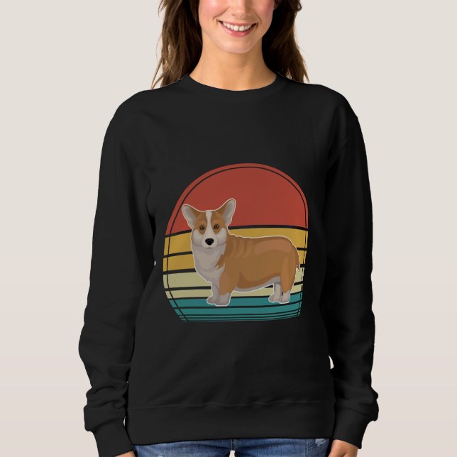 Corgi Dog Retro  20 Sweatshirt (Front)