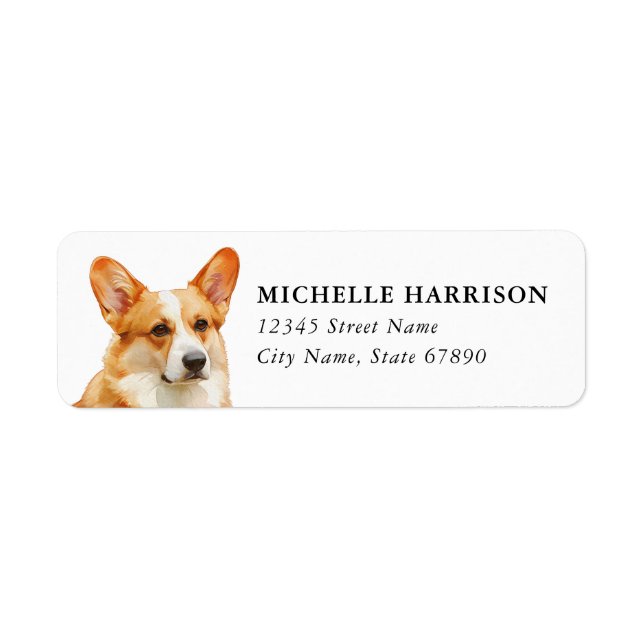 Corgi Dog Return Address Labels (Front)