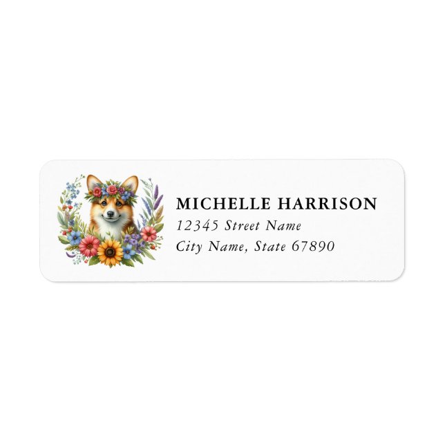 Corgi Dog Return Address Labels (Front)