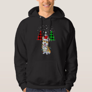 Corgi Dog Santa Christmas Tree Lights Xmas Merry D Hoodie