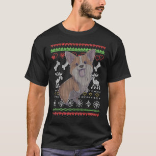 Corgi Dog Santa Claus Ugly Christmas Pattern X Mas T-Shirt