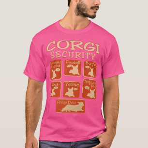 Corgi Dog Security Funny Corgi Pets Lovers Corgi D T-Shirt