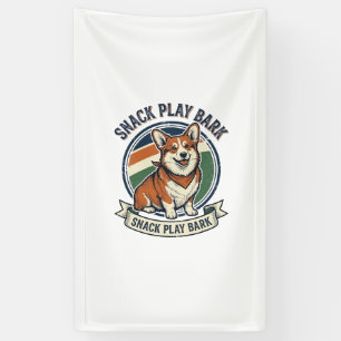 Corgi Dog Shirt Funny Vintage Engraving Pet Lover Banner
