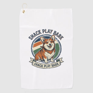 Corgi Dog Shirt Funny Vintage Engraving Pet Lover  Golf Towel