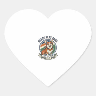Corgi Dog Shirt Funny Vintage Engraving Pet Lover  Heart Sticker