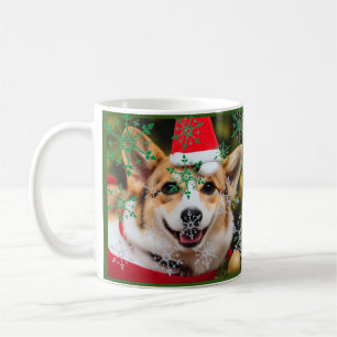 Corgi dog smiling christmas fun coffee mug