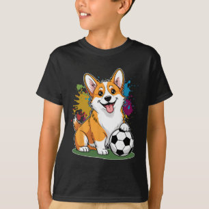 Corgi Dog Soccer Ll Sports Team Animal T-Shirt