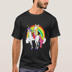 Corgi Dog Space Galaxy Rainbow Corgicorn T-Shirt