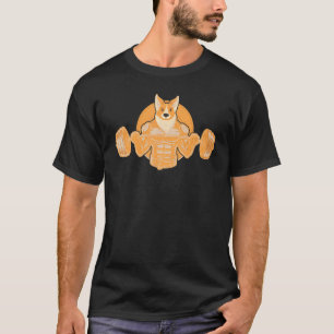 Corgi Dog  T Fitness Gym Workout Weightlifting T-Shirt