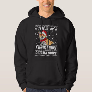 Corgi Dog This Is My Christmas Pajama Funny Ugly Hoodie