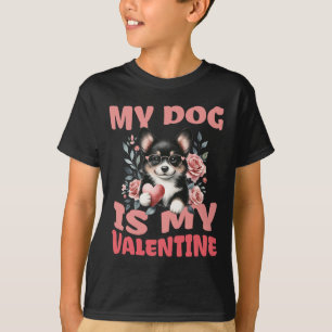 Corgi Dog Valentine Puppy Lover Valentines Day Cut T-Shirt