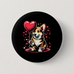 Corgi Dog Valentine's Day Dog Owner Valentine  6 Cm Round Badge