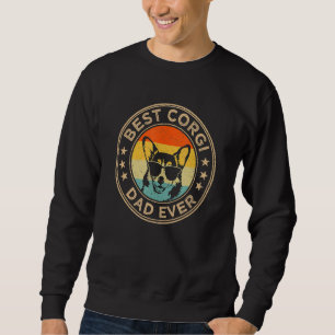 Corgi Dog  Vintage Sunset Best Corgi Dad Father's  Sweatshirt