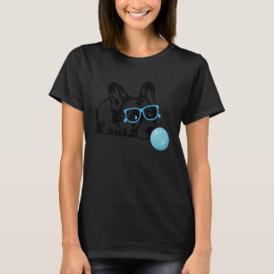 Corgi dog with with bubble gum glasses Corgi T-Shirt