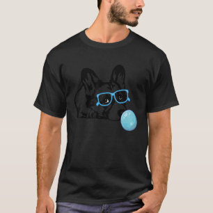 Corgi dog with with bubble gum glasses Corgi T-Shirt