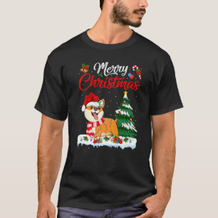 Corgi Dog Xmas Lighting Corgi Merry Christmas T-Shirt
