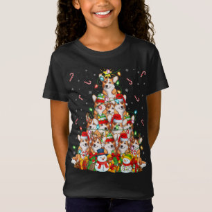 Corgi Dog Xmas Lighting Tree Santa Corgi Christmas T-Shirt