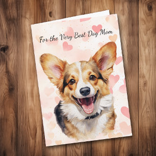 Corgi Dog You Make My Tail Wag Mum Holiday Card
