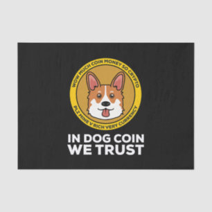 Corgi Dogecoin - Blockchain Cryptocurrency Tissue Paper