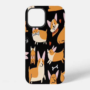 Corgi Dogs, Cute Seamless Background. iPhone 12 Case