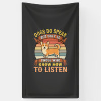 Corgi Dogs Do Speak Vintage Quote