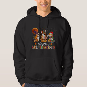 Corgi Dogs Halloween Thanksgiving Christmas Hallot Hoodie