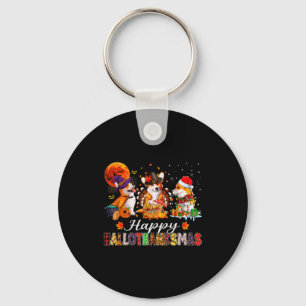 Corgi Dogs Halloween Thanksgiving Christmas Hallot Key Ring